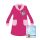 Kinderbadjas - koraal - Frozen - 110 - roze