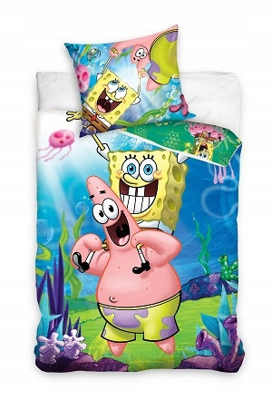 SPONGE BOB Beddengoedset 100% katoen 140x200 + 65x65