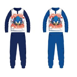 Sonic jersey katoenen pyjama - middenblauw - 104