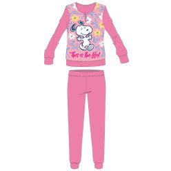   Snoopy long thin cotton children's pyjama - jersey pyjama - pink - 122