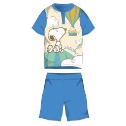   Snoopy korte mouw zomer katoenen pyjama - kinder jersey pyjama - lichtblauw - 122