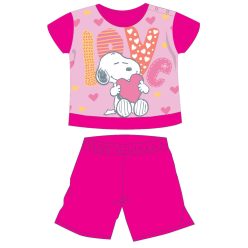 Snoopy zomerse korte mouwen katoenen baby pyjama - roze - 98
