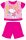 Snoopy zomerse korte mouwen katoenen baby pyjama - roze - 98
