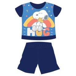   Snoopy zomerse korte mouwen katoenen baby pyjama - donkerblauw - 92