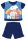 Snoopy zomerse korte mouwen katoenen baby pyjama - donkerblauw - 92
