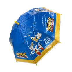 Sonic de egel kinder halfautomatische paraplu 74 cm