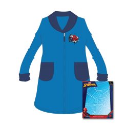 Kinderbadjas - koraal - Spiderman - 128 - middenblauw