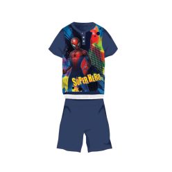   Zomer korte mouw kinderkatoenen pyjama - Spiderman - donkerblauw - 140