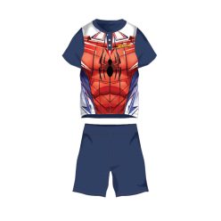   Zomer korte mouw kinderkatoenen pyjama - Spiderman - donkerblauw - 98