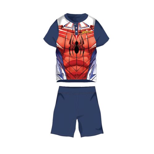 Zomer korte mouw kinderkatoenen pyjama - Spiderman - donkerblauw - 98