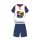 Zomer korte mouw kinder katoenen pyjama - Spiderman - met Spiderman opdruk - donkerblauw - 128