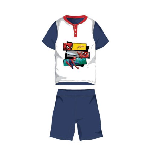 Zomer korte mouw kinderkatoenen pyjama - Spiderman - met Spiderman print - donkerblauw - 98