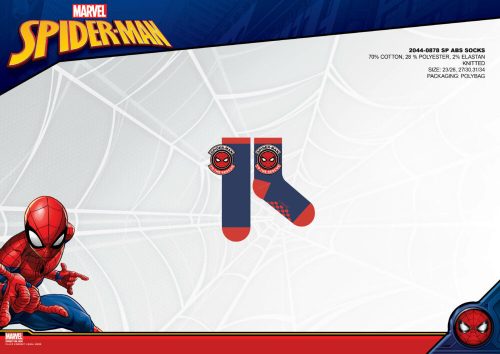 Spiderman antislip pluche sokken voor kinderen - donkerblauw-rood - 31-34