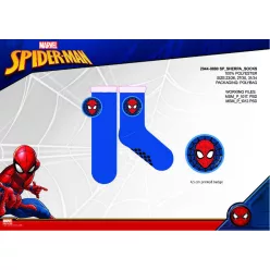   Spiderman antislip warme winterse sokken voor kinderen - sherpa sokken - donkerblauw