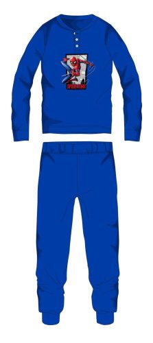 Spiderman winterse katoenen kinderpyjama - interlock pyjama - middenblauw - 98