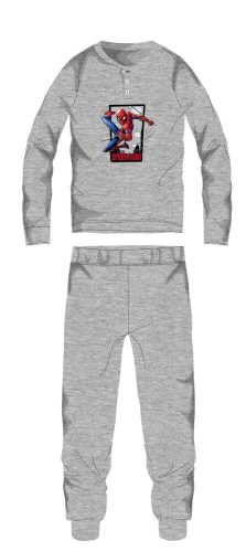 Spiderman winterse katoenen kinderpyjama - interlock pyjama - grijs - 110