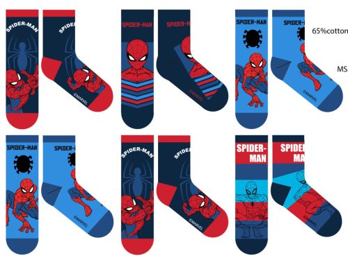 Spiderman kinderkatoenen normale sokken - 6 paar/pak