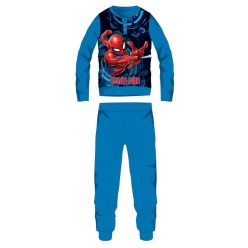   Spiderman fleece pyjama - dikke winterse kinderpyjama - lichtblauw - 110