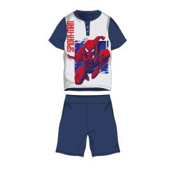   Spiderman zomer korte mouw kinderpak - katoenen jersey pyjama - donkerblauw-wit - 122