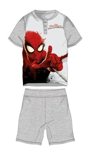 Spiderman zomer korte mouw kinderpak - katoenen jersey pyjama - grijs - 122