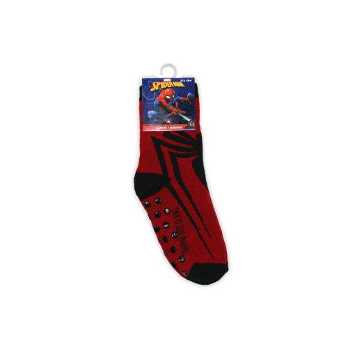 Antislip kinder enkelsokken - Spider-Man - pluche - bordeaux - 27-30