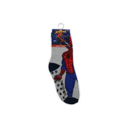   Antislip kinder enkelsokken - Spider-Man - pluche - grijs-blauw - 23-26