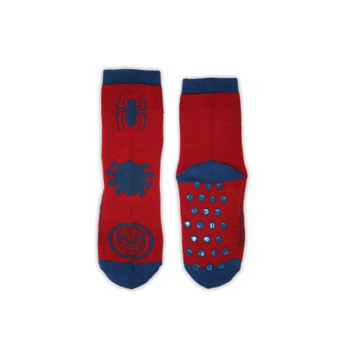 Antislip kinder enkelsokken - Spider-Man - pluche - Spider-Man - rood-blauw - 23-26