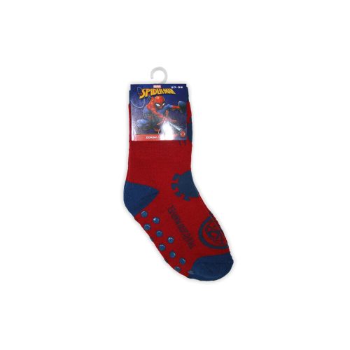 Antislip kinder enkelsokken - Spider-Man - pluche - Spider-Man - rood-blauw - 27-30