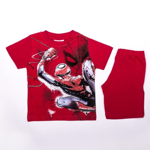Spiderman jongens katoenen zomer set - t-shirt-korte broek set - rood - 122