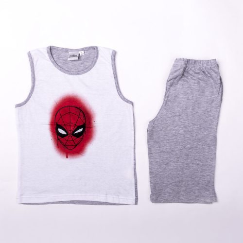 Spiderman jongens katoenen zomer set - trui-korte broek set - grijs - 122