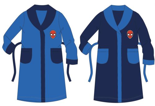 Spiderman kinderbadjas coral - donkerblauw - 128