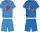 Spider-Man katoenen zomerse set - T-shirt en korte broek set - middelblauw - 122