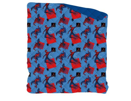 Spider-Man dekbedovertrek - 220 x 250 cm - middelblauw