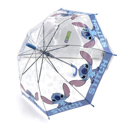 Disney Stitch halfautomatische paraplu - 74cm - Transparant