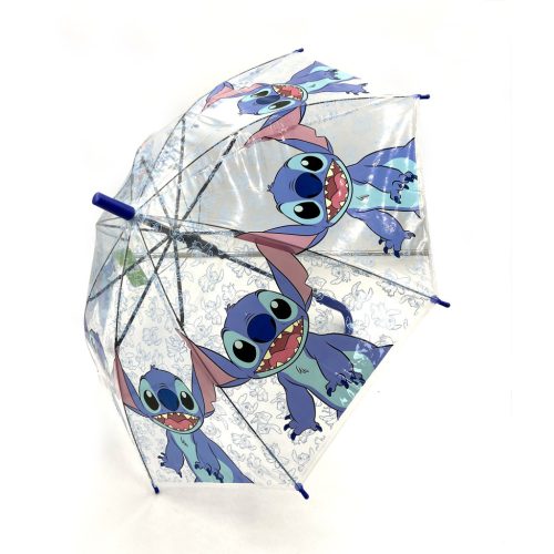 Disney Stitch halfautomatische paraplu - 74cm - Blauw