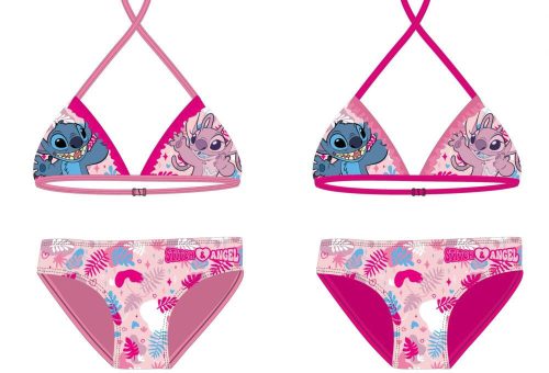 Stitch meisjes tweedelig badpak - bikini met driehoekig bovenstuk - roze - 110