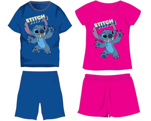 Disney Stitch katoenen zomeroutfit - T-shirt en korte broek set