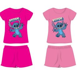   Disney Stitch katoenen zomeroutfit - T-shirt en korte broek set - roze - 110