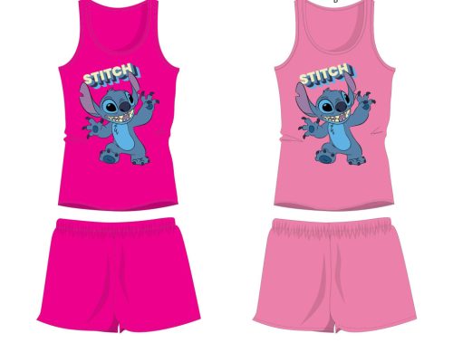Disney Stitch katoenen zomeroutfit - top-short set - roze - 110