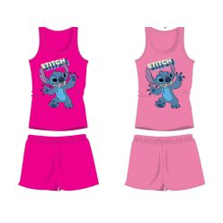   Disney Stitch katoenen zomeroutfit - top-short set - roze - 110
