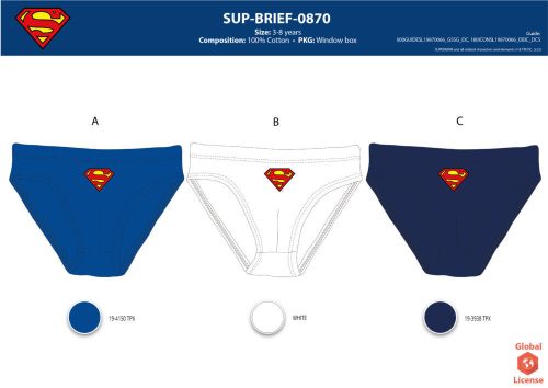 Superman jongensonderbroek - 3-delige katoenen onderbroek