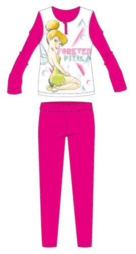 Disney Tinkerbell lange dunne kinderpyjama - katoenen jersey pyjama - roze - 110