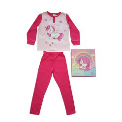   Lange dunne katoenen kinderpyjama - Eenhoorn - Jersey - roze - 98