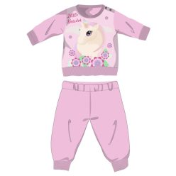   Eenhoorn winterse katoenen baby pyjama - interlock pyjama - lichtroze - 92