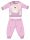 Eenhoorn winterse katoenen baby pyjama - interlock pyjama - lichtroze - 92