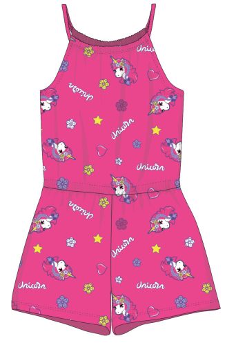 Eenhoorn zomerse katoenen overall - roze - 122