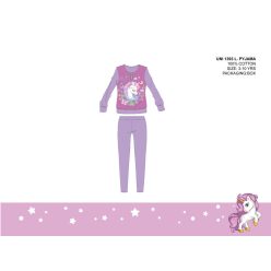   Eenhoorn winter dunne katoenen kinderpyjama - jersey pyjama - paars - 122