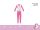 Eenhoorn winter dunne katoenen kinderpyjama - jersey pyjama - roze - 122