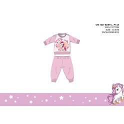   Eenhoorn baby pyjama - jersey katoenen pyjama - lichtroze - 92