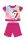 Eenhoorn zomerse korte mouwen baby pyjama - katoenen jersey pyjama - roze - 98